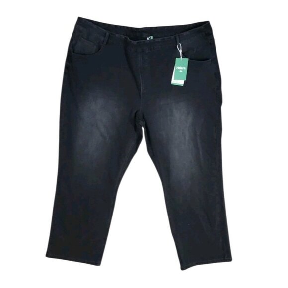 HALARA Flex Denim Jeans 3X Stretchy Knit Denim Casual Jeggings Black Pull On NEW - Picture 1 of 10